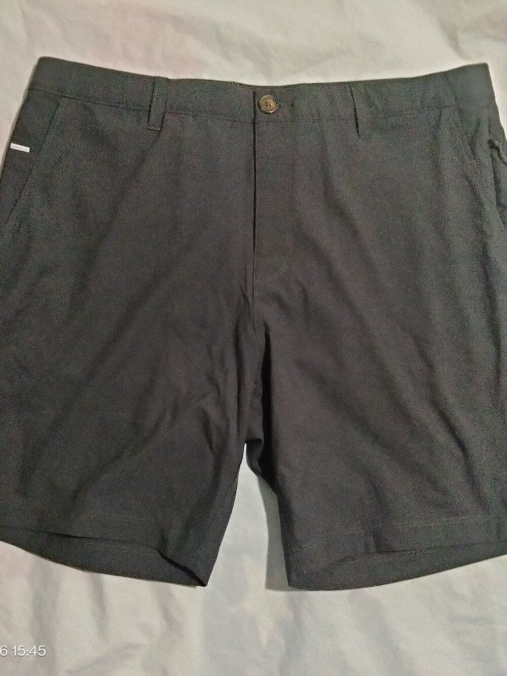 Infinity Linearflex Hybrid Stretch Shorts Mens 36 Dark Gray Zip Pockets Golf NWT